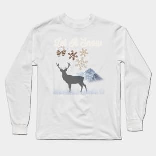 Let It Snow On The Mountains Long Sleeve T-Shirt